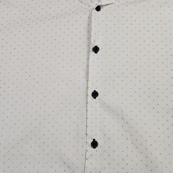 Denim & Flower Ricky Singh Mens White Blue Slim Fit Button Down XL Shirt - Picture 5 of 11